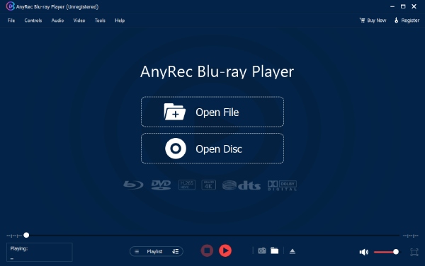 Otvorite AnyRec Blu-ray player