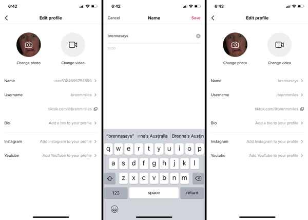 Change Name TikTok