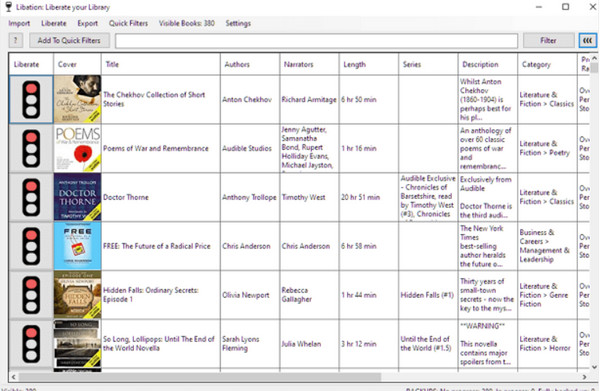 Libation Převod AAX do MP3
