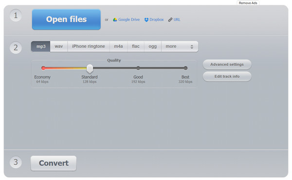 Online audio převodník Převod AAX do MP3