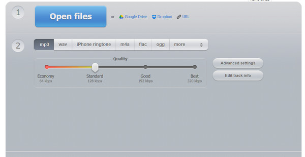 Online lydkonverterer M4A til MP3-konverterer