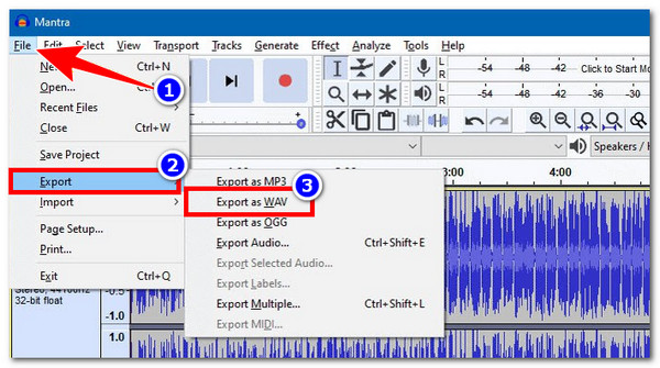Audacity 轉換 MOV WAV