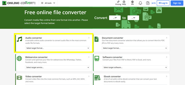 Convert MP4 to WAV with Online-Convert