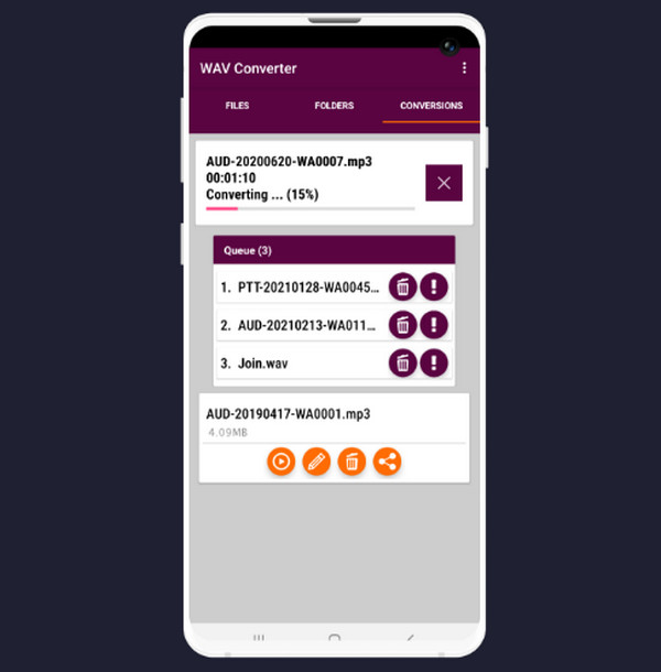 Android Tukar WAV kepada MP3