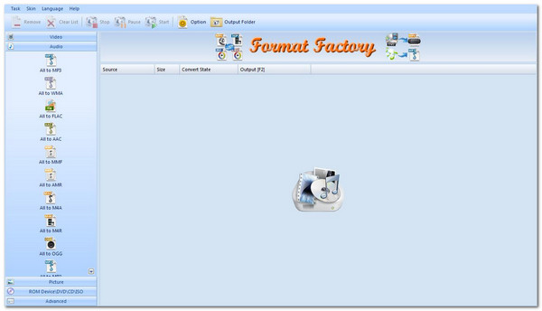 Format Factory Converter MOV para WAV