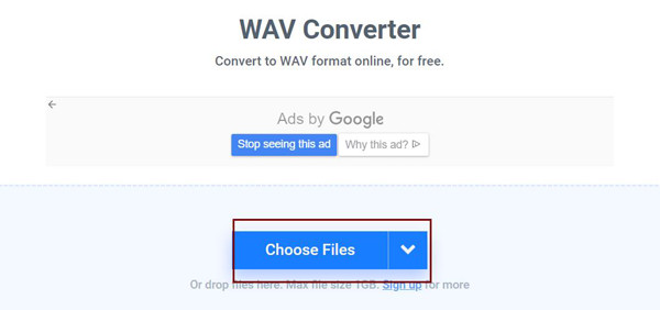 FreeConvert إضافة ملفات