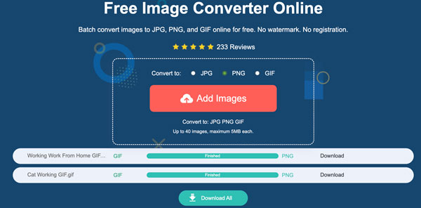 Konverter GIF til PNG på nett