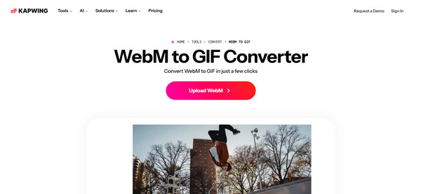 Kapwing WebM do GIFu