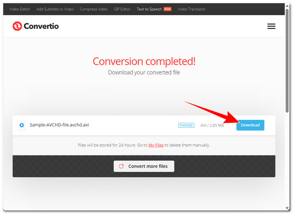 Stažení VLC ve formátu AVI