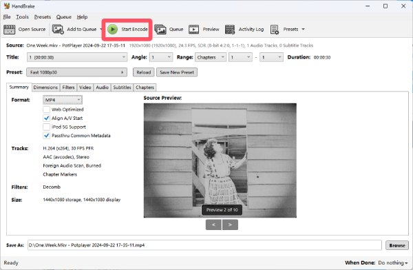 Avchd to Mp4 Handbrake