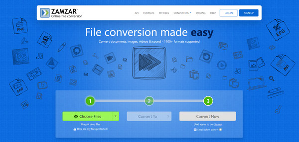 Zamzar แปลง iMovie เป็น MP4