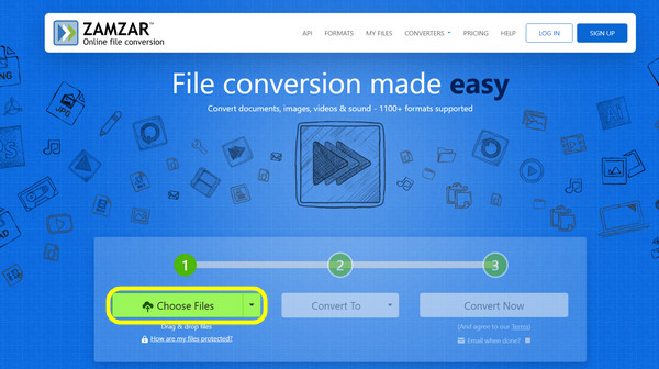 Zamzar Convertir des vidéos iPhone en MP4