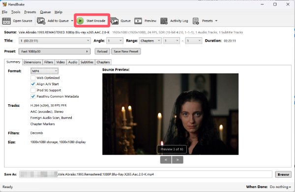 Ручной тормоз MKV в MP4