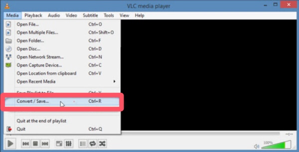 Converteer optie VLC