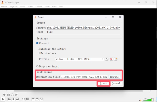 Konwertuj MKV do AVI w VLC