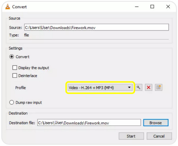 VLC Muunna TS MP4:ksi