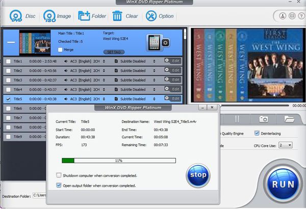 Extracteur audio Winx DVD Ripper Platinum