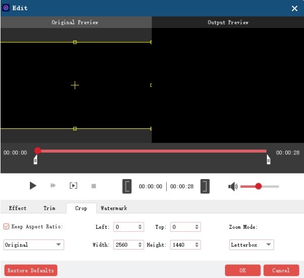 Regola la risoluzione di AnyRec DVD Creator