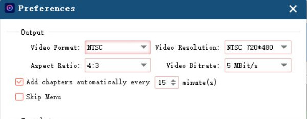 Seleziona la risoluzione DVD AnyRec DVD Creator