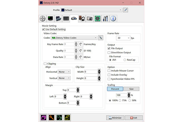 Dxtory จับภาพวิดีโอพร้อมเสียง