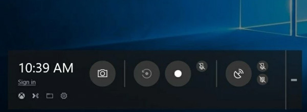 סרגל המשחקים של Windows 10