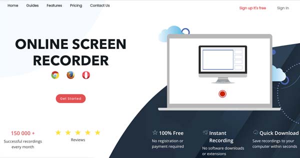 ScreenApp online schermrecorder