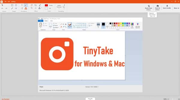 TinyTake لعبة مسجل الشاشة