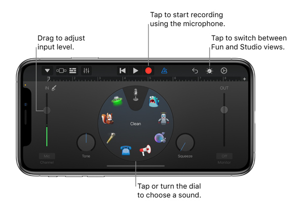 GarageBand felvétel iPhone iPad