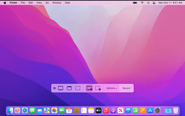 การบันทึกหน้าจอ Macos Mojave