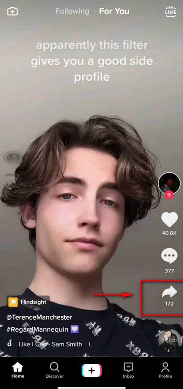 Condivisione del duetto TikTok