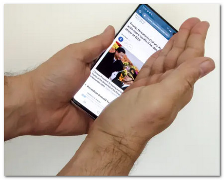 Samsung-schermafbeelding Palm Swipe