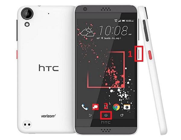 Készítsen teljes képernyős képernyőképet HTC-n