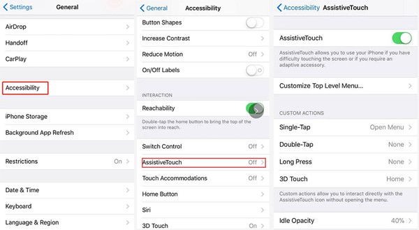 Bật Assistive Touch iPhone iPad