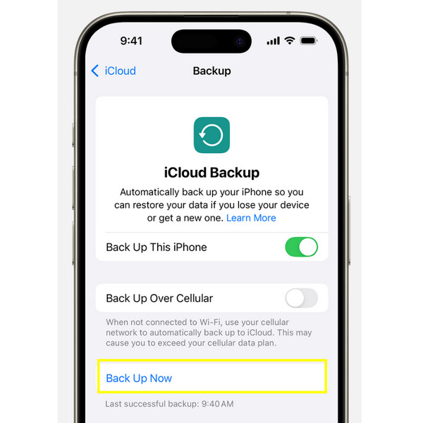 Backup iCloud da iPhone a Mac