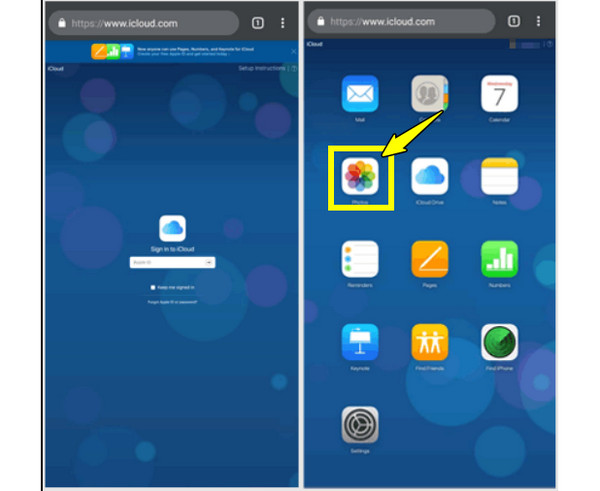 Descarga fotos de iCloud en Android