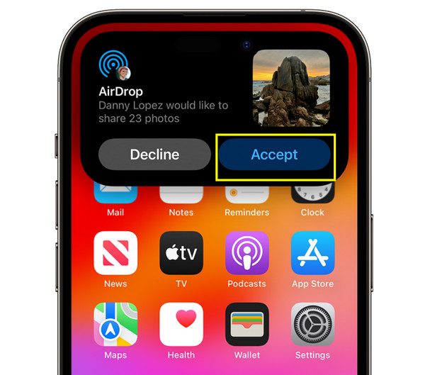 Airdrop Accepter Transfert