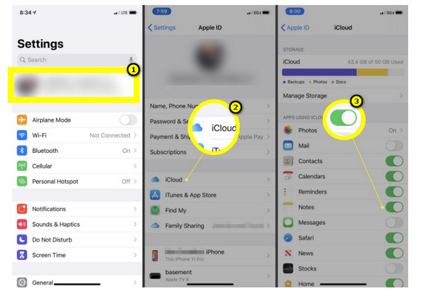 Synchronisation iCloud de toutes les notes entre iPhones