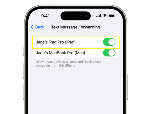 Asetukset Viestien synkronointi iPhonesta iPadiin