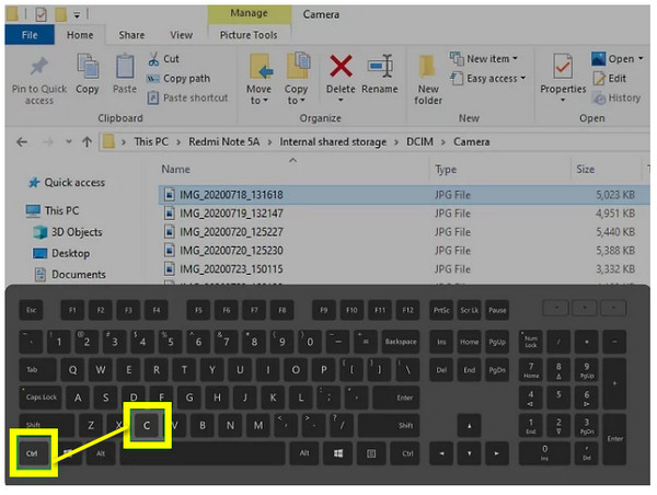 העתקת קבצים מהמחשב באמצעות כבל USB