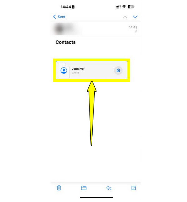Importar archivos VCF a iPhone por correo electrónico