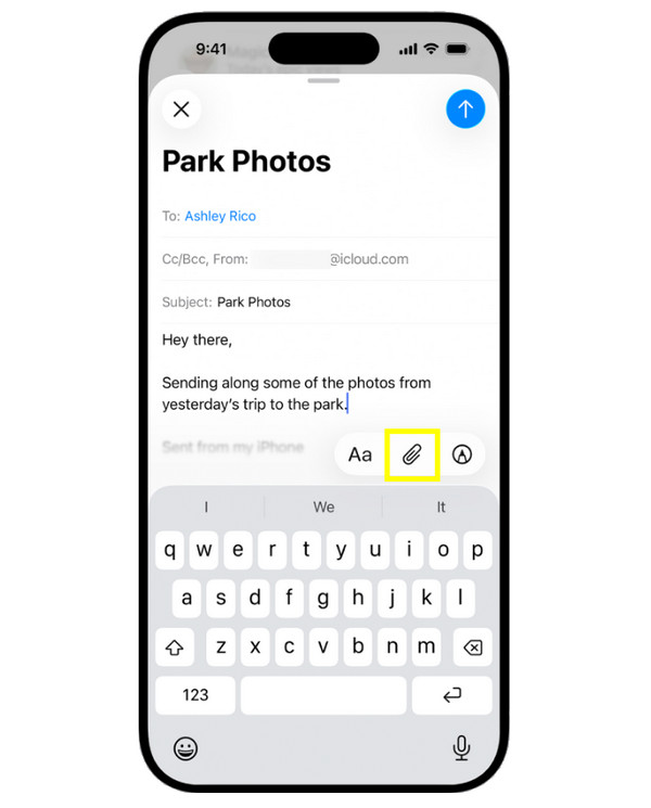 Enviar archivo por correo electrónico desde iPhone
