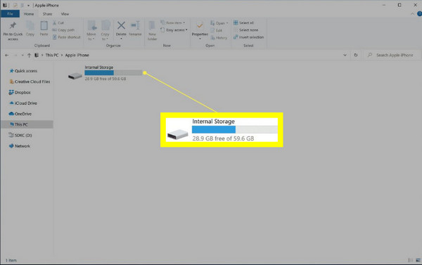 Cable USB para enviar archivos desde iPhone