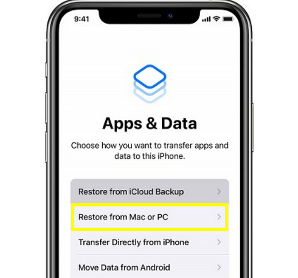 iTunes Finder Restore from Mac or PC