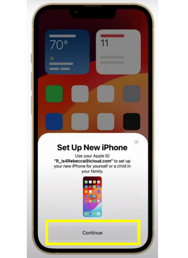 Quick Start Allow Apple ID