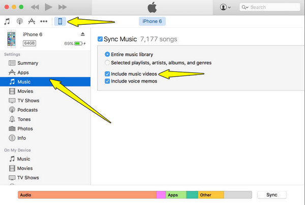 使用 iTunes 或 Finder 移动音频笔记
