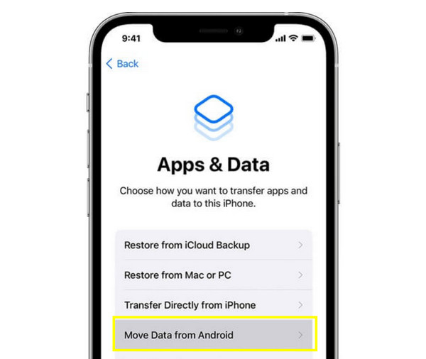 iOS पर जाएं, Android से iPhone पर संपर्क स्थानांतरित करें