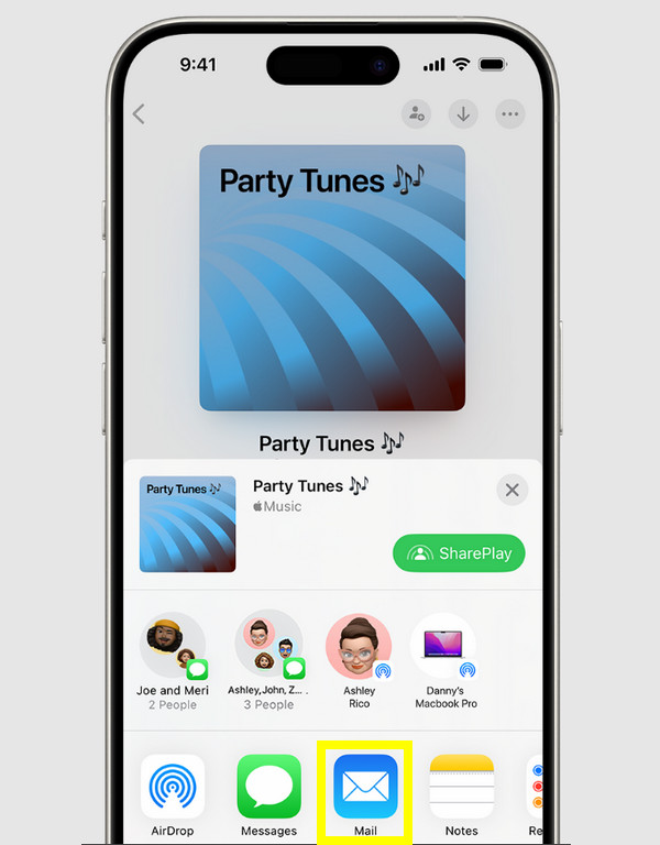 Συγχρονισμός μουσικής μέσω email από iPhone σε iPhone