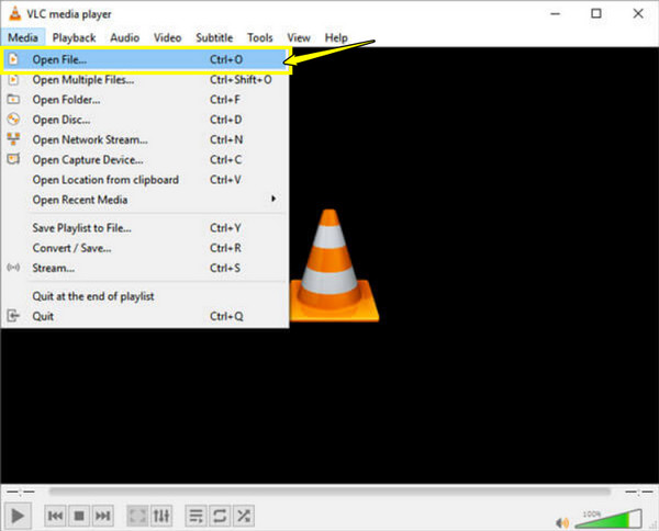 Adicionar arquivos do VLC Media Player