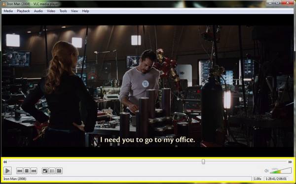Controle de vídeo do VLC Media Player