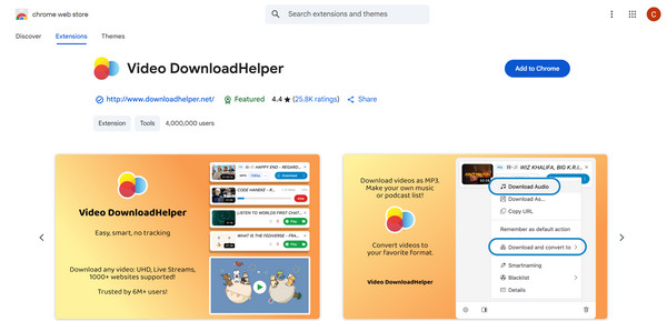 Chrome-laajennuksen lataus Streamtapelta